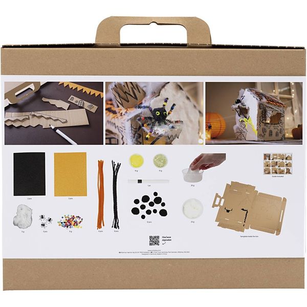 Produktbild: Creativ Company Mini Kreativ Set Dekoration, Geisterhaus, Schwarz, Hellbraun, Orange