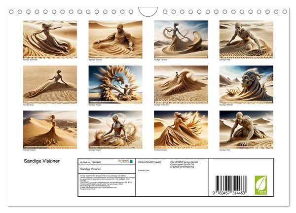Produktbild: Sandige Visionen (Wandkalender 2026 DIN A4 quer), CALVENDO Monatskalender