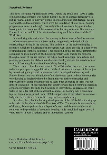 Produktbild: The Movement for Housing Reform in Germany and France, 1840 1914