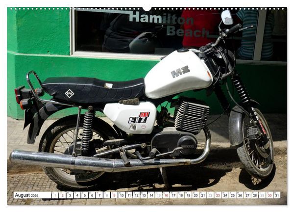 Produktbild: MZ - Ein Motorrad aus der DDR in Kuba (hochwertiger Premium Wandkalender 2026 DIN A2 quer), Kunstdruck in Hochglanz
