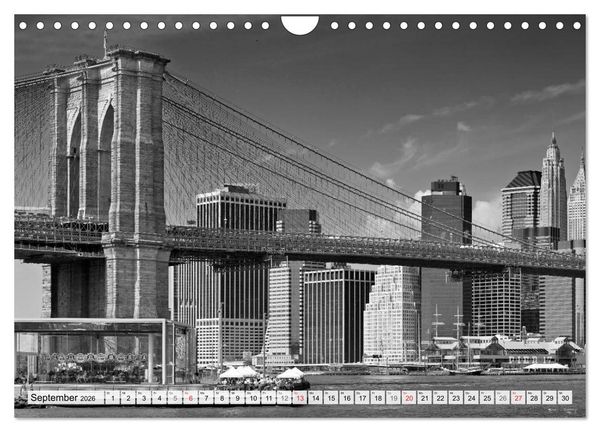 Produktbild: BROOKLYN BRIDGE Das Wahrzeichen von New York City (Wandkalender 2026 DIN A4 quer), CALVENDO Monatskalender