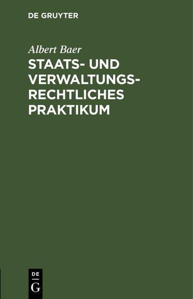 Produktbild: Staats- und verwaltungsrechtliches Praktikum