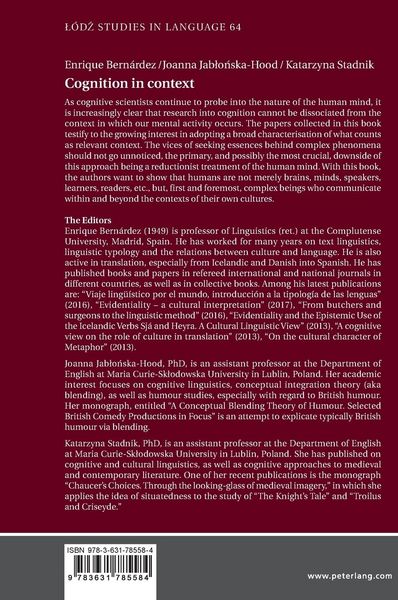 Produktbild: Cognition in context
