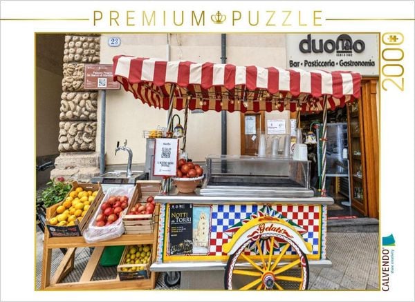 CALVENDO Puzzle Eiswagen in Cefalu in Sizilien | 2000 Teile Lege-Größe 90x67cm Foto-Puzzle für glückliche Stunden