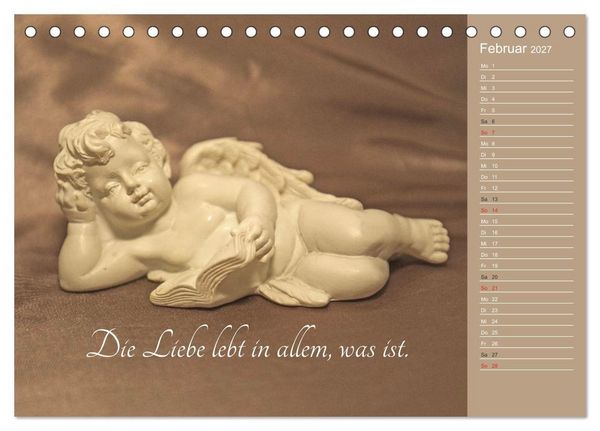 Produktbild: Engel - Die Worte der Liebe (Tischkalender 2027 DIN A5 quer), CALVENDO Monatskalender