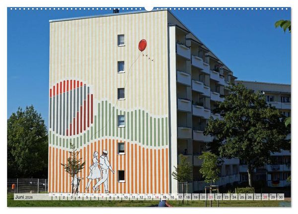Produktbild: Architektur-Charme der DDR (Erfurt) (hochwertiger Premium Wandkalender 2026 DIN A2 quer), Kunstdruck in Hochglanz