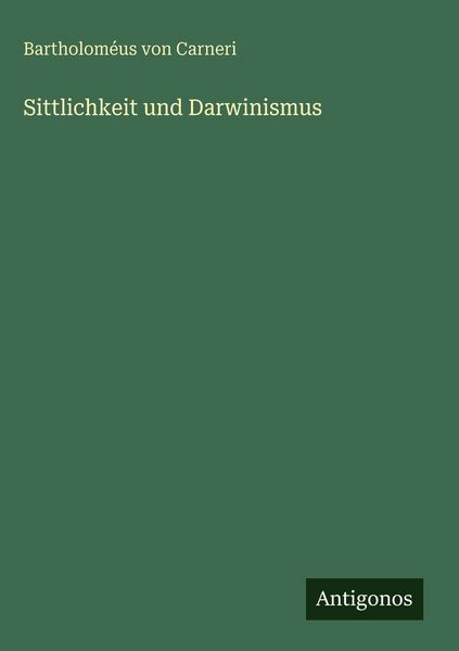 Produktbild: Sittlichkeit und Darwinismus