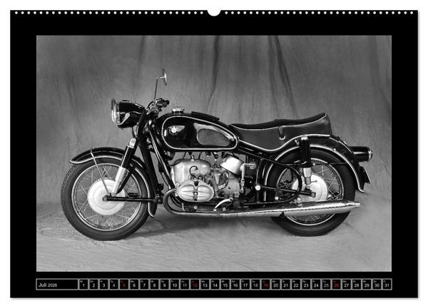 Produktbild: BMW R69S in schwarzweiss (Wandkalender 2026 DIN A2 quer), CALVENDO Monatskalender