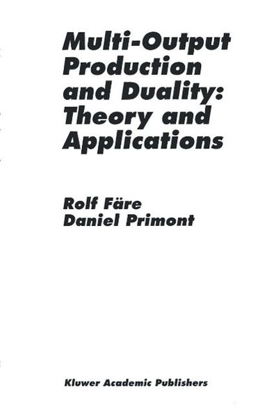 Produktbild: Multi-Output Production and Duality: Theory and Applications