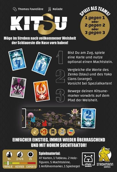 Produktbild: Pegasus STR25004 - Kitsu, Brettspiel, Familienspiel, Strohmann Games