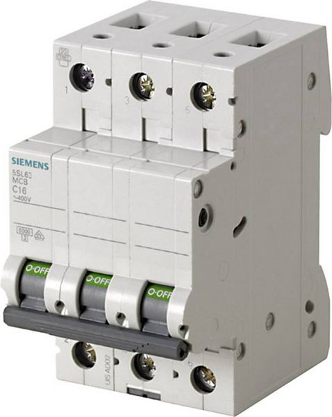 Siemens 5SL63066 5SL6306-6 Leitungsschutzschalter 3polig 6A 400V