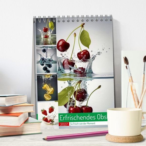 Produktbild: Erfrischendes Obst (Tischkalender 2027 DIN A5 hoch), CALVENDO Monatskalender