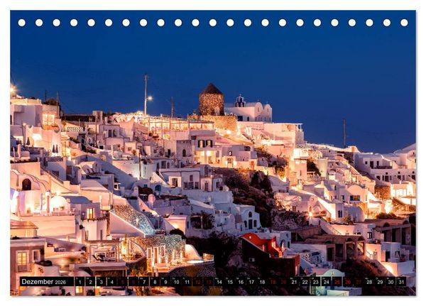 Produktbild: Santorini - Perle in der &Auml;gais (Tischkalender 2026 DIN A5 quer), CALVENDO Monatskalender