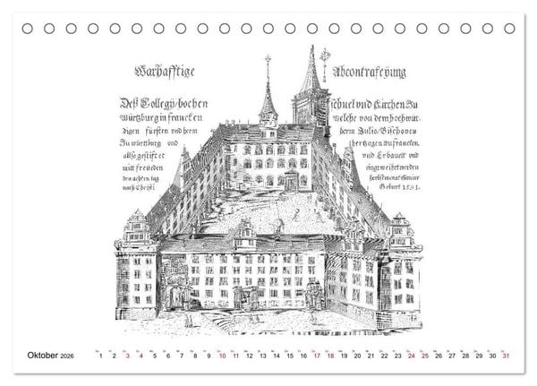 Produktbild: W&uuml;rzburg in alten Bildern (Tischkalender 2026 DIN A5 quer), CALVENDO Monatskalender