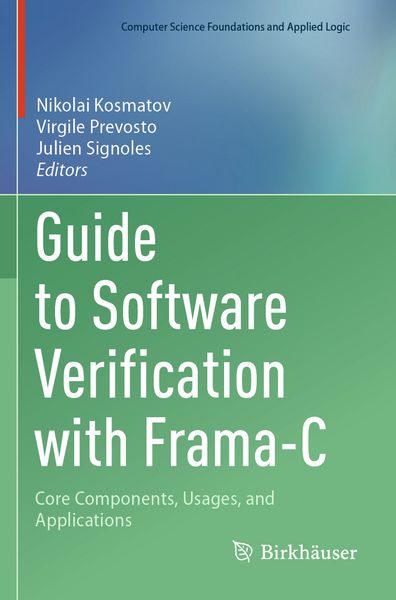 Produktbild: Guide to Software Verification with Frama-C