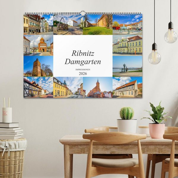 Produktbild: Ribnitz Damgarten Impressionen (Wandkalender 2026 DIN A2 quer), CALVENDO Monatskalender