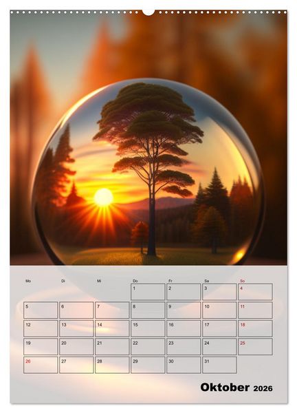 Produktbild: Gespiegelte Landschaft (hochwertiger Premium Wandkalender 2026 DIN A2 hoch), Kunstdruck in Hochglanz
