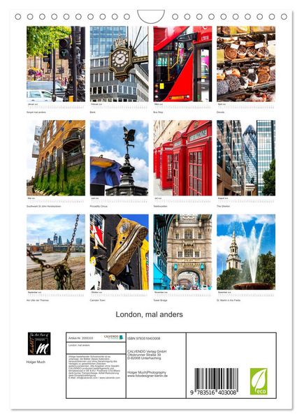 Produktbild: London, mal anders (Wandkalender 2026 DIN A4 hoch), CALVENDO Monatskalender