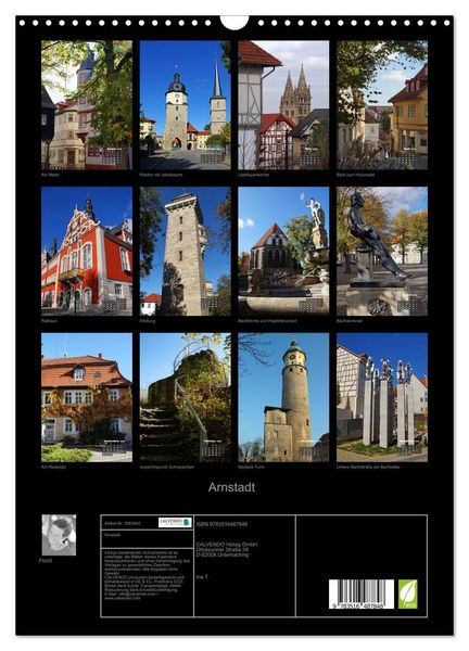 Produktbild: Arnstadt (Wandkalender 2026 DIN A3 hoch), CALVENDO Monatskalender