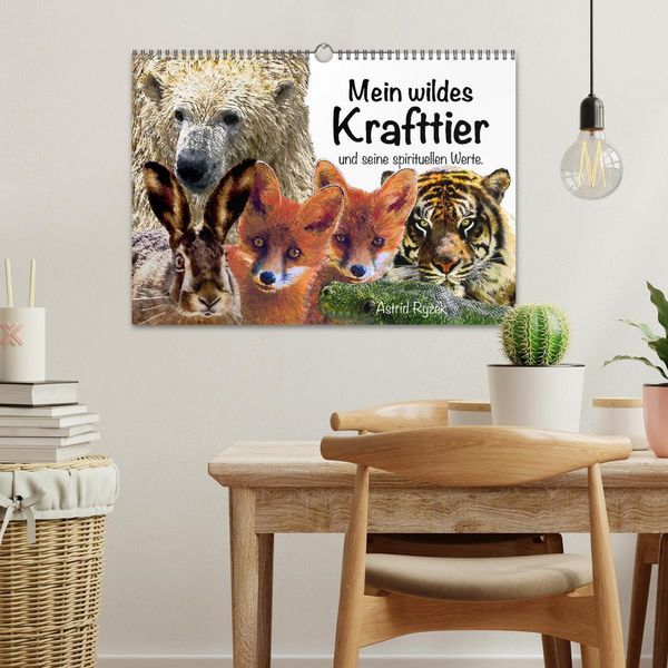 Produktbild: Mein wildes Krafttier und seine spirituellen Werte. (Wandkalender 2026 DIN A3 quer), CALVENDO Monatskalender