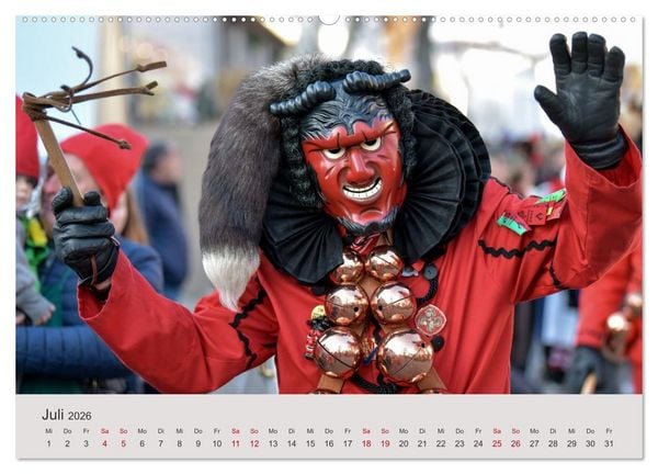 Produktbild: Narri 2026 Bilder der Schw&auml;bisch-Alemannischen Fasnet (hochwertiger Premium Wandkalender 2026 DIN A2 quer), Kunstdruck in Hochglanz