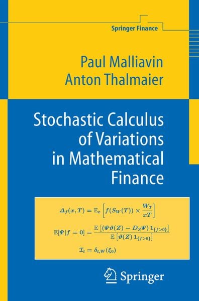 Produktbild: Stochastic Calculus of Variations in Mathematical Finance