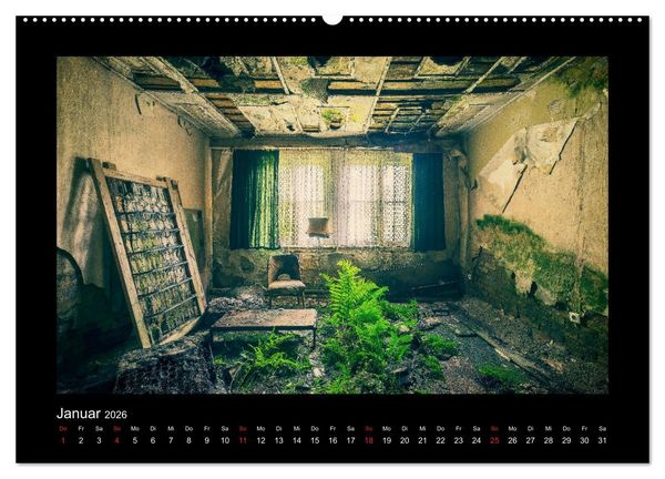 Produktbild: Die Sch&ouml;nheit des Verfalls - Lost Places (hochwertiger Premium Wandkalender 2026 DIN A2 quer), Kunstdruck in Hochglanz