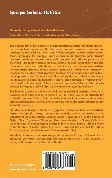 Produktbild: Asymptotic Theory of Statistical Inference for Time Series