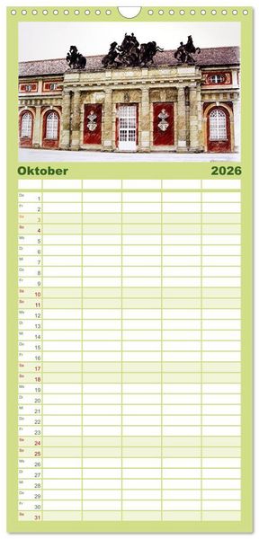 Produktbild: Familienplaner 2026 - Potsdam Kalender mit 5 Spalten (Wandkalender, 21 x 45 cm) CALVENDO