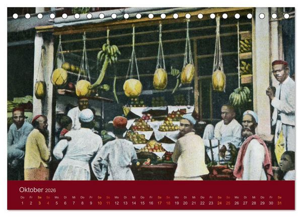 Produktbild: Altes Indien um 1900 (Tischkalender 2026 DIN A5 quer), CALVENDO Monatskalender