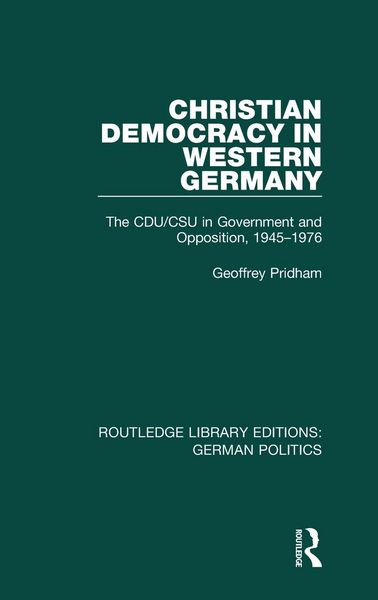 Produktbild: Christian Democracy in Western Germany (RLE