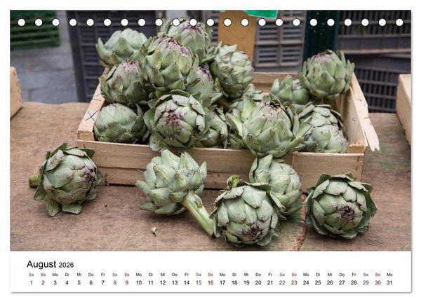 Produktbild: March&eacute; hebdomadaire - Ein Rundgang &uuml;ber einen franz&ouml;sischen Wochenmarkt (Tischkalender 2026 DIN A5 quer), CALVENDO Monatskalender