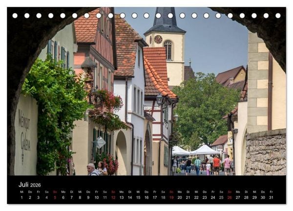 Produktbild: Sommerach - Perle der Mainschleife (Tischkalender 2026 DIN A5 quer), CALVENDO Monatskalender