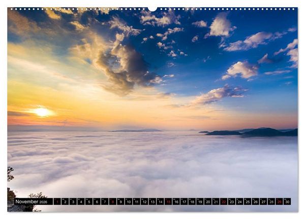 Produktbild: Nebelwelten S&auml;chsische Schweiz (hochwertiger Premium Wandkalender 2026 DIN A2 quer), Kunstdruck in Hochglanz