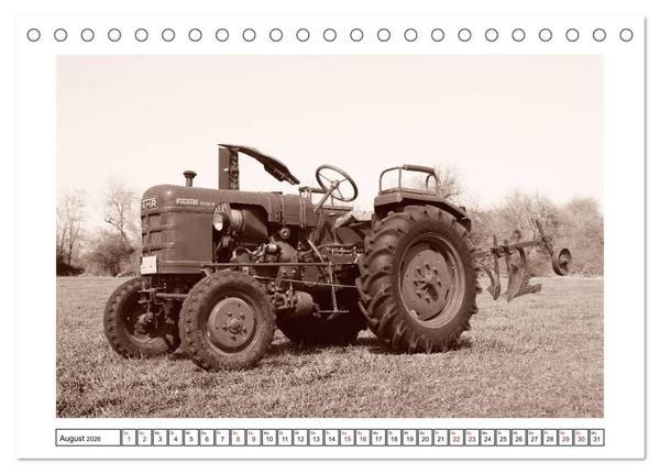 Produktbild: Von Lanz Bulldog bis Hanomag Traktor - Klassiker 1926 - 1975 (Tischkalender 2026 DIN A5 quer), CALVENDO Monatskalender