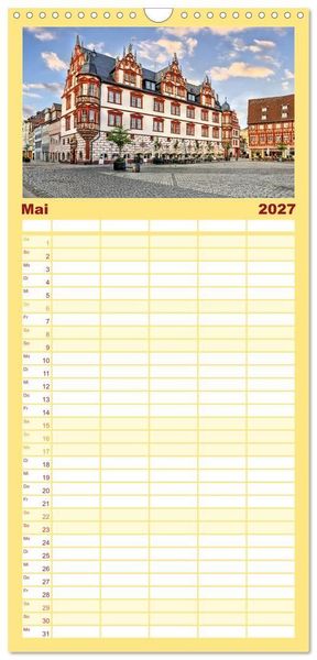 Produktbild: Familienplaner 2027 - Coburg - Veste, Markt & mehr mit 5 Spalten (Wandkalender, 21 x 45 cm) CALVENDO
