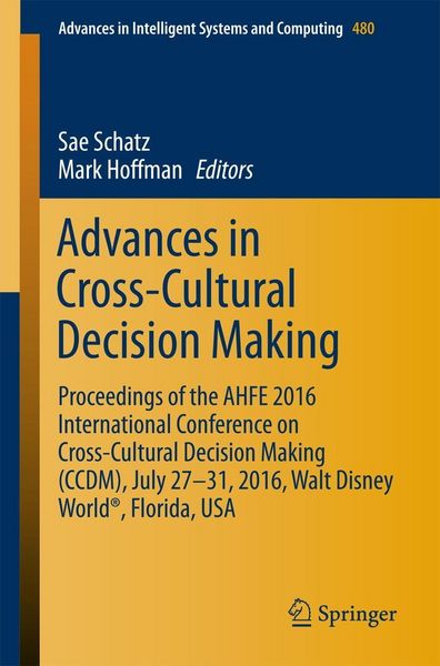 Produktbild: Advances in Cross-Cultural Decision Making