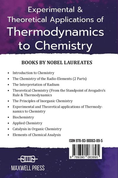 Produktbild: Experimental & Theoretical Applications of Thermodynamics to Chemistry