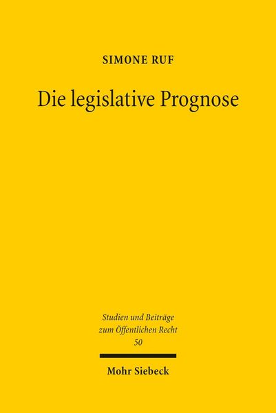 Produktbild: Die legislative Prognose