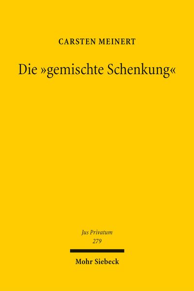 Produktbild: Die "gemischte Schenkung"