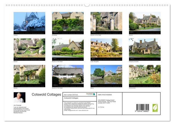 Produktbild: Cotswold Cottages (High Quality Premium Wall Calendar 2026 DIN A2 landscape),CALVENDO 12 Month Wall Calendar