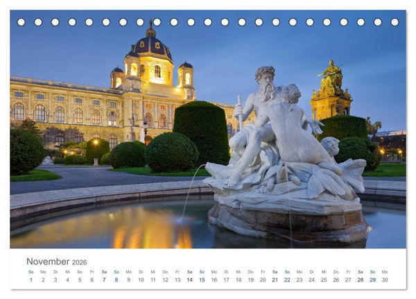 Produktbild: Traumhaftes Wien 2026 (Tischkalender 2026 DIN A5 quer), CALVENDO Monatskalender