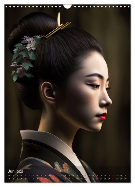 Produktbild: Wundersch&ouml;ne Portraits Japanischer Geishas (Wandkalender 2026 DIN A3 hoch), CALVENDO Monatskalender