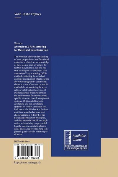 Produktbild: Anomalous X-Ray Scattering for Materials Characterization