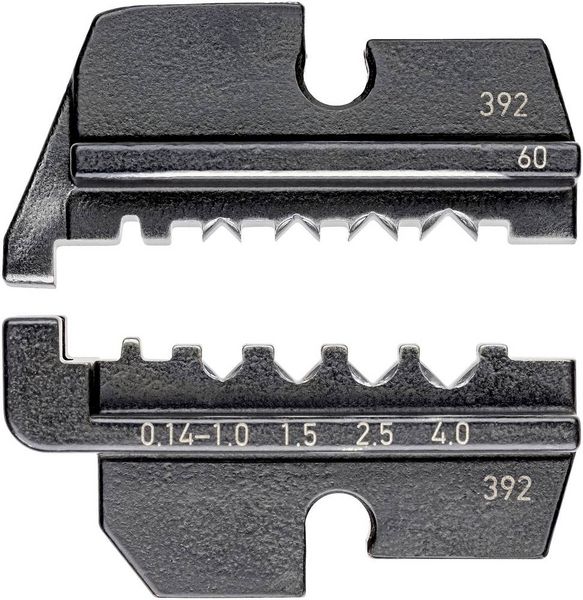 Produktbild: Knipex 97 49 60 Crimpeinsatz Gedrehte Kontakte geeignet f&uuml;r HTS + Harting 0.14 bis 4mm&sup2; Passend f&uuml;r Marke (Zangen) Knipex 97 43
