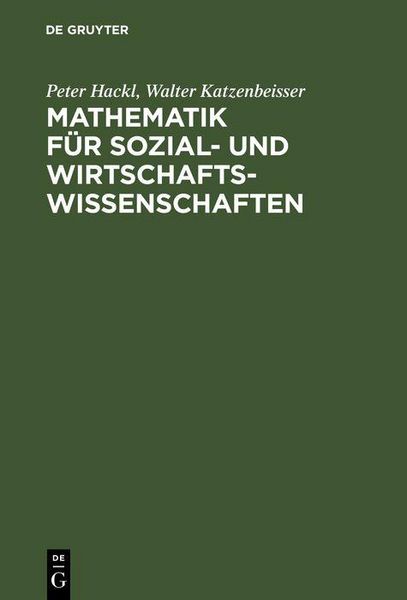 Produktbild: Mathematik f&uuml;r Sozial- und Wirtschaftswissenschaften