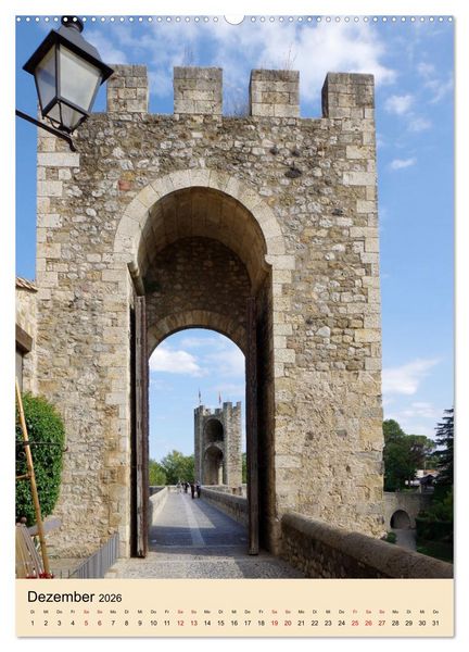 Produktbild: Besal&uacute; - Mittelalter im Hinterland der Costa Brava (Wandkalender 2026 DIN A2 hoch), CALVENDO Monatskalender