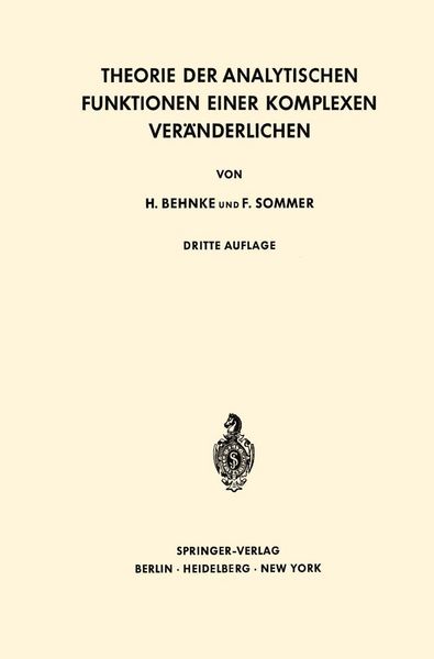 Produktbild: Theorie der Analytischen Funktionen Einer Komplexen Ver&auml;nderlichen
