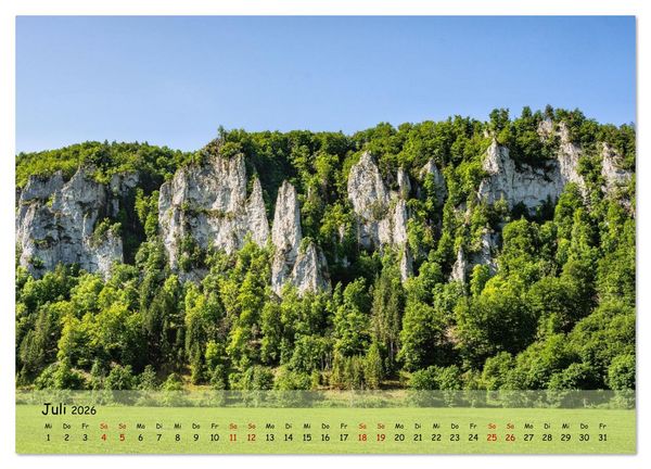 Produktbild: Im Donautal zwischen Beuron und Sigmaringen (Wandkalender 2026 DIN A2 quer), CALVENDO Monatskalender
