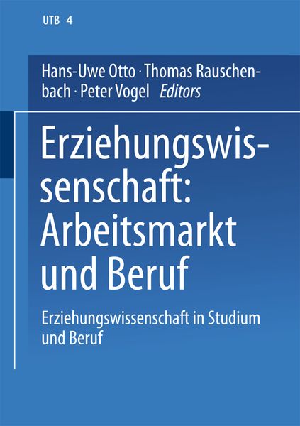 Produktbild: Erziehungswissenschaft: Arbeitsmarkt und Beruf
